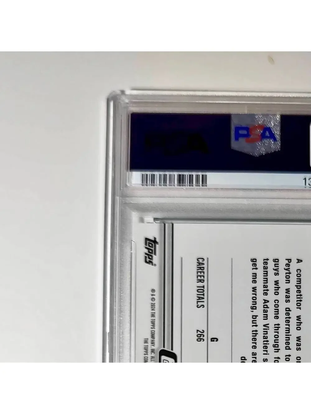 Peyton Manning 2023 Topps #11 057/199 Aqua Refractor PSA 9 Mint